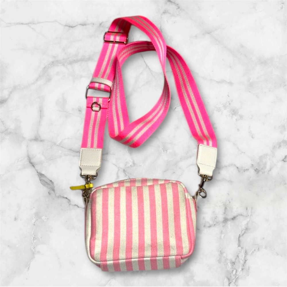Universal threads neon Pink Striped canvas small Bag crossbody